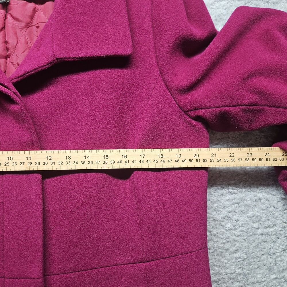 Talbots Magenta Pink Wool Mid Length Coat Size 16 Colorful - Picture 6 of 10